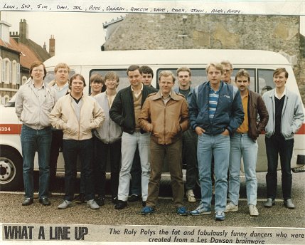 Loon, Syd, Jim, Dan, Joe, Pete, Darren, Gareth, Dave, Gary, John, Andy, Andy.