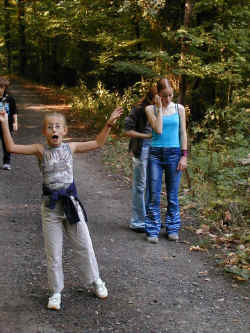 Hannah - "OK, who brought the chimp ?"